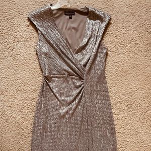 Shiny silver, grayish material-